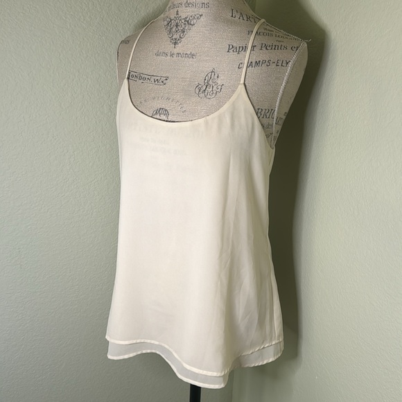 Tobi Chiffon Off White Racerback Tank Top - Picture 4 of 7